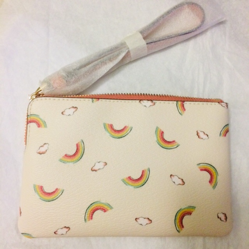 Last 1 ❤️ COACH CORNER ZIP WRISTLET  RAINBOW - Picture 4 of 6